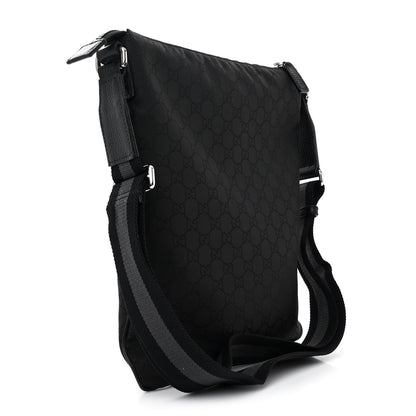 Gucci Nylon Monogram Medium Flat Messenger Bag Black 3 of 10