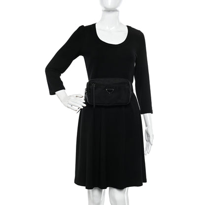 Prada Tessuto Nylon Belt Bag Black 2 of 10
