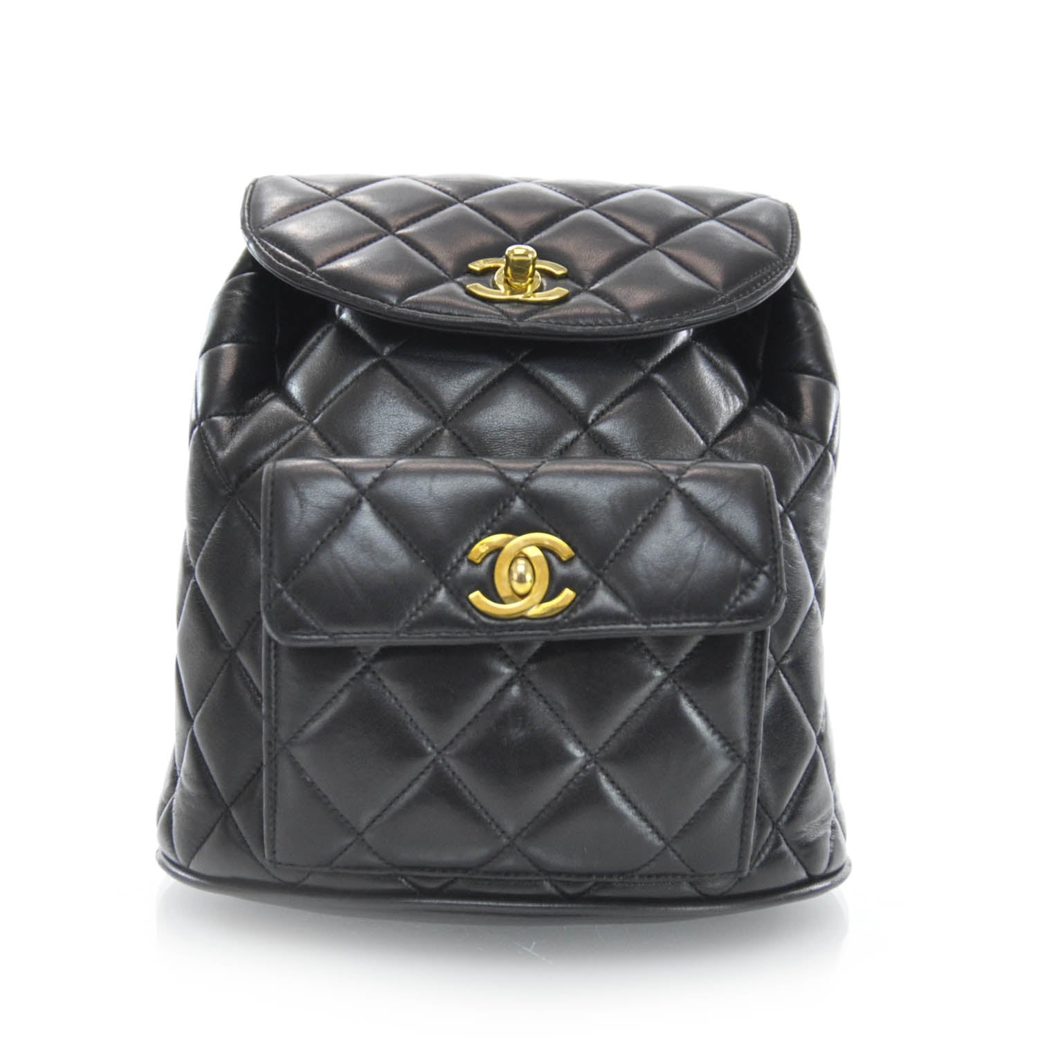 Chanel Lambskin Quilted Backpack Black 1 of 11