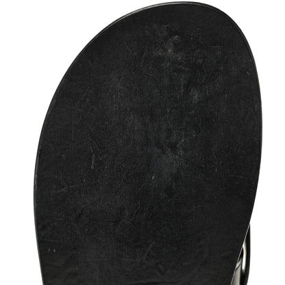 Saint Laurent Calfskin Culver Studded Flat Sandals 37 Black 7 of 12