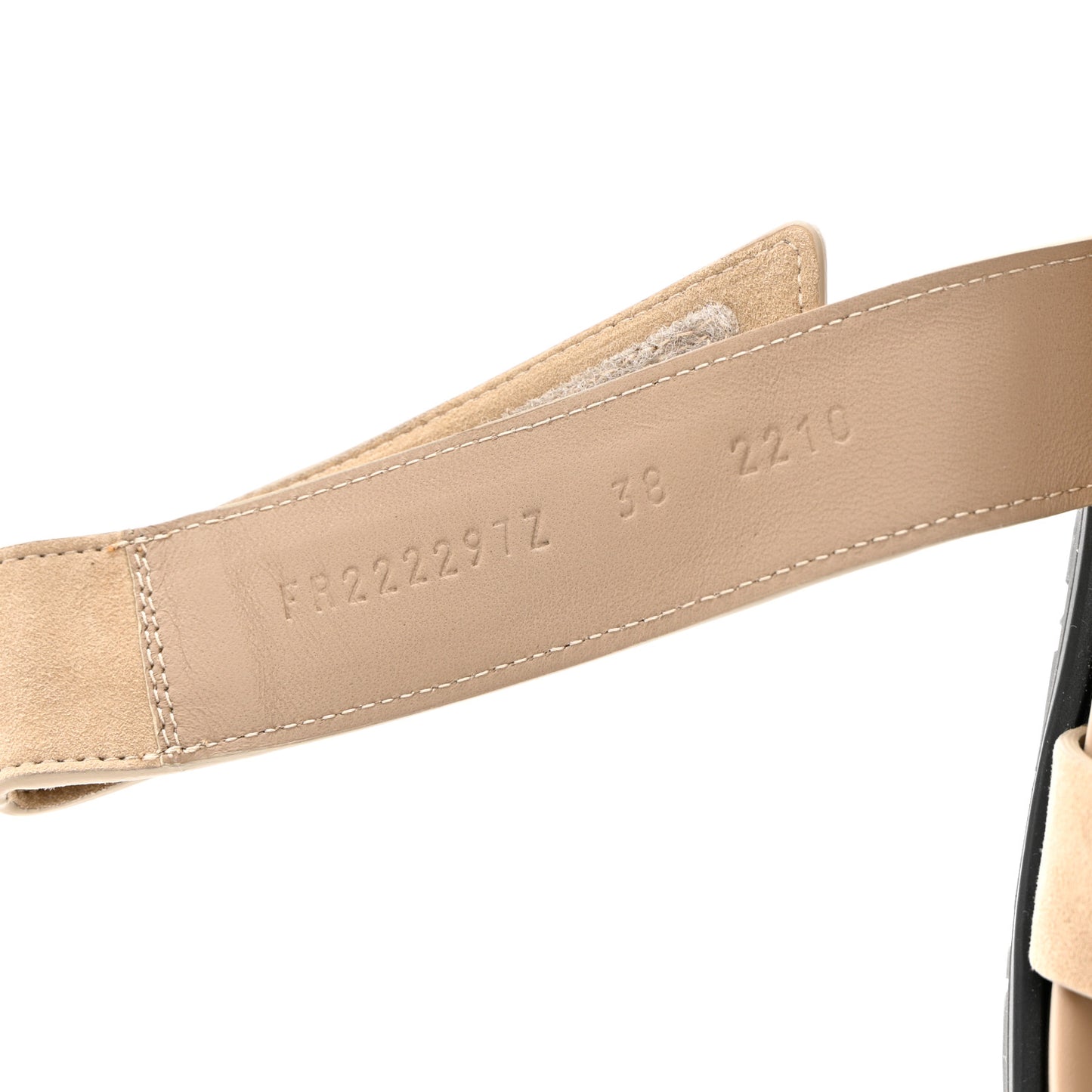 Suede Goatskin Womens Chypre Sandals 38 Beige Argile