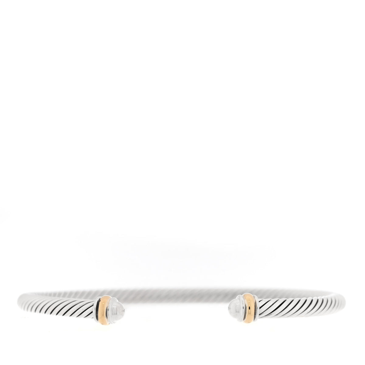 Sterling Silver 18K Yellow Gold 4mm Cable Classics Bracelet