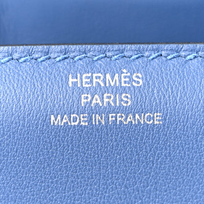 Hermes Swift Quelle Idole Kelly Doll Handbag Bleu Tie Caban 6 of 10