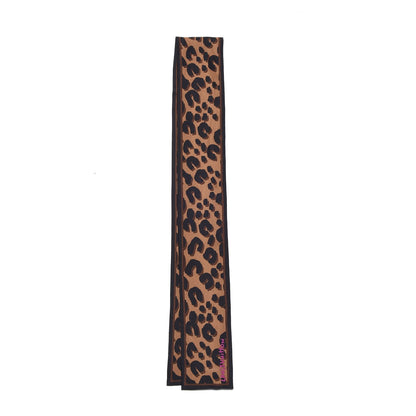 Louis Vuitton Silk Leopard Bandeau Scarf Marron 3 of 6
