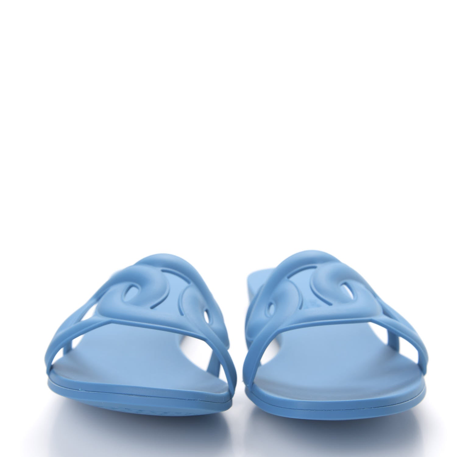 Hermes Rubber Aloha Sandals 38 Bleu Vif 2 of 8