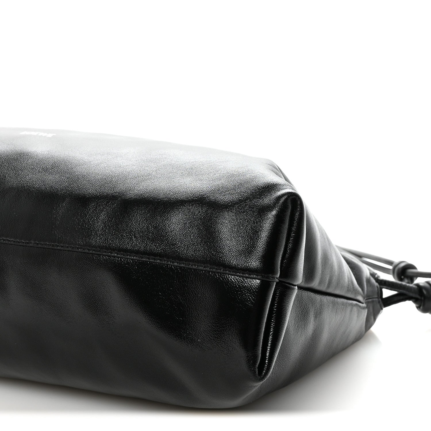 Loewe Patent Lambskin Donut Chain Large Flamenco Knot Clutch Black 9 of 9