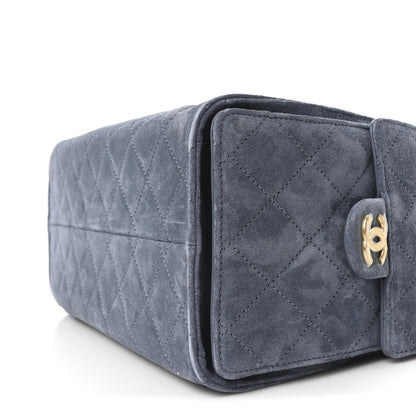 Chanel Suede Quilted Small Chanel 25 Handbag Blue 10 of 11