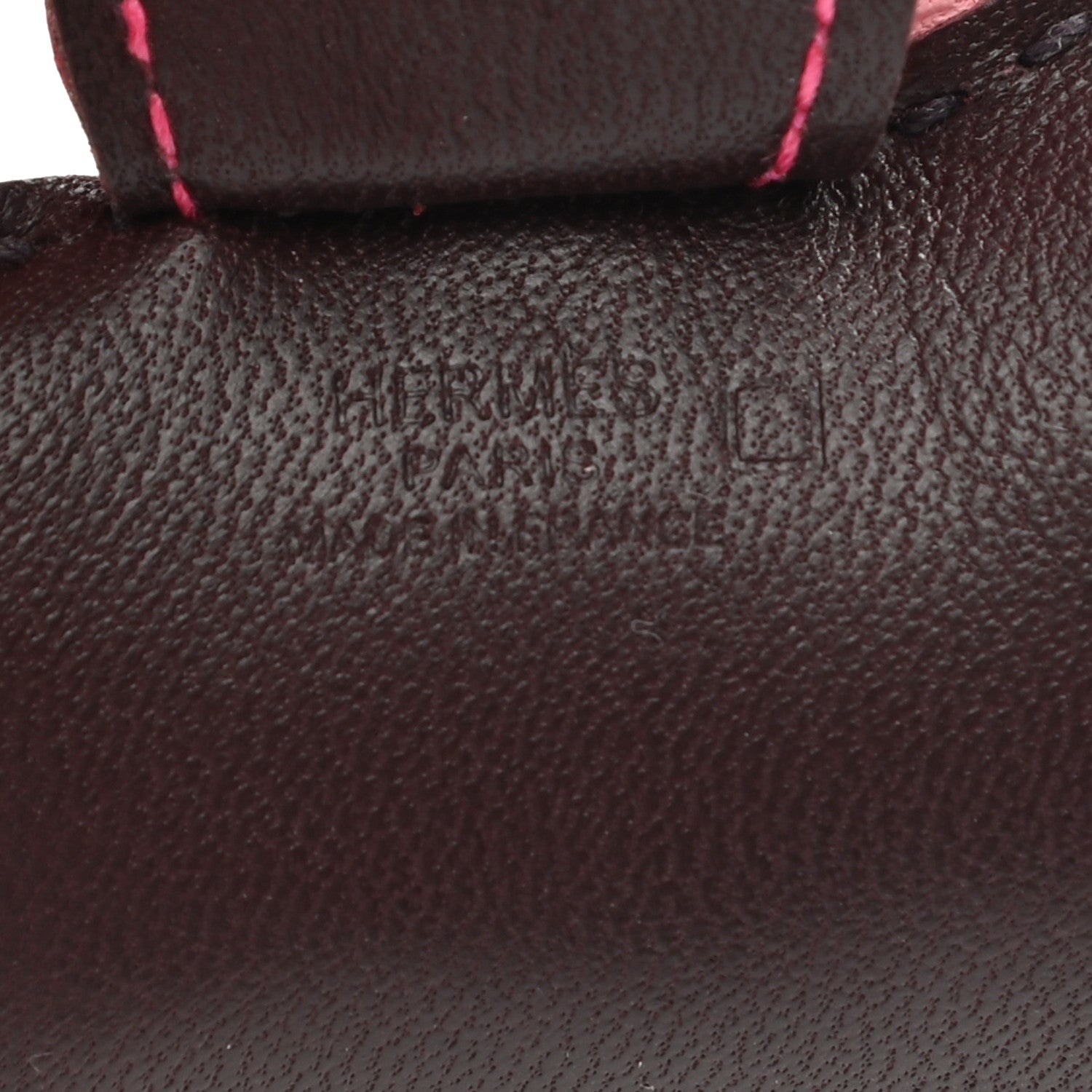 Hermes Milo Lambskin Matte Alligator Touch Grigri Rodeo Horse Bag Charm PM Rouge Sellier Framboise Rose Sakura 3 of 5