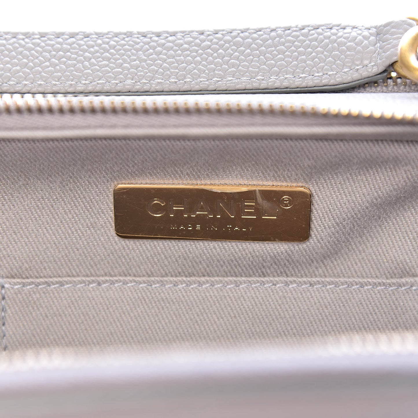 Caviar Quilted Small Camera Case Grey