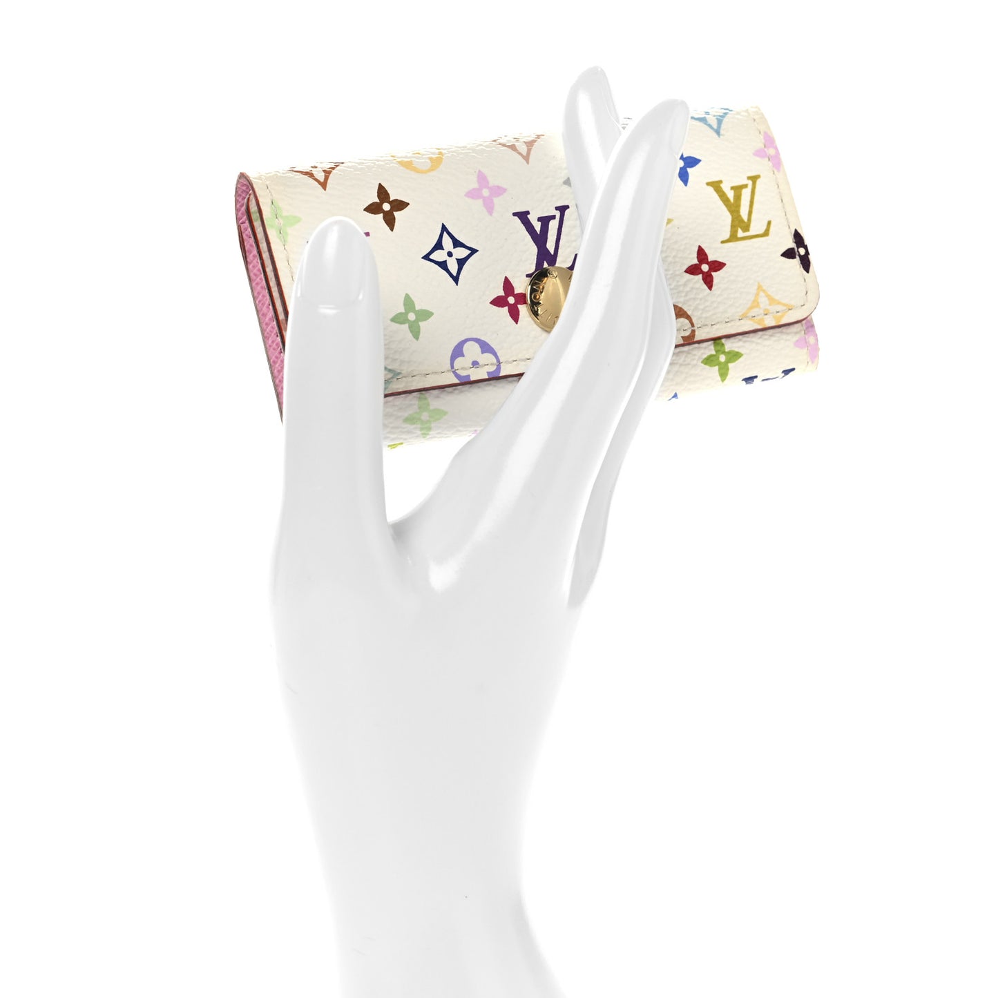 Monogram Multicolor Multicles 4 Key Holder White Litchi