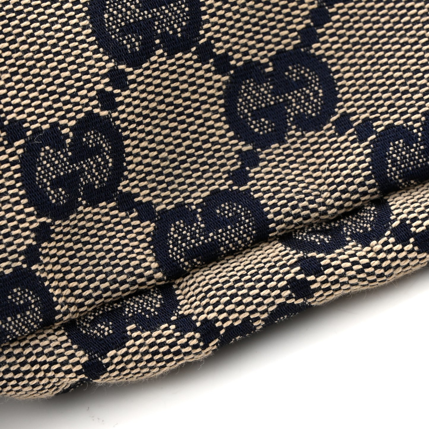 GG Monogram Web Double Pocket Belt Bag Navy