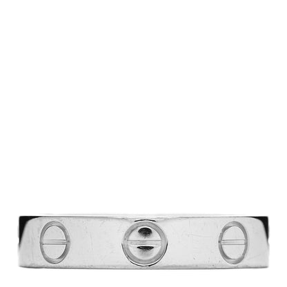 Cartier 18K White Gold 3.5mm LOVE Wedding Band Ring 48 4.5 3 of 4