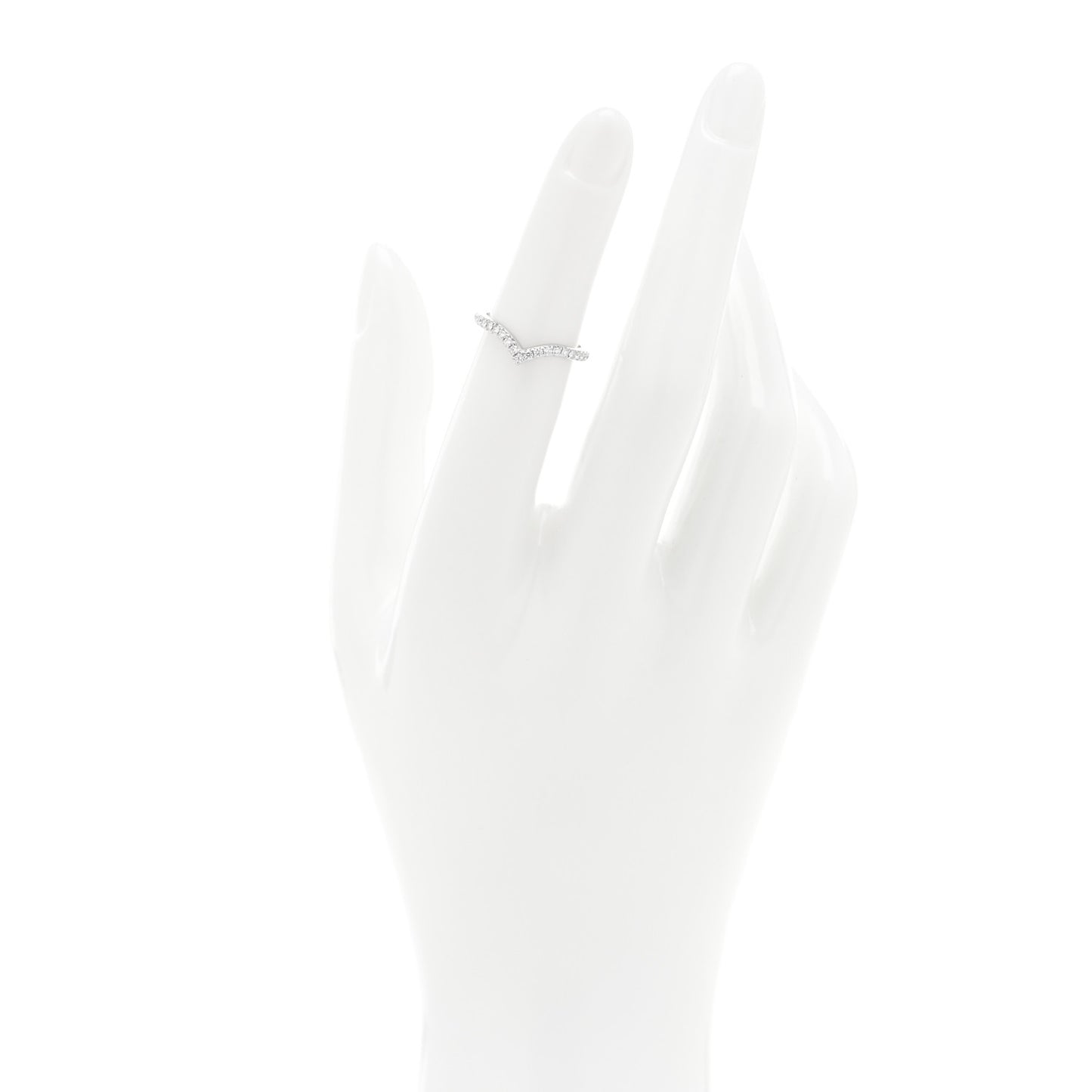 Platinum Diamond Soleste V Band Ring 46 3.75