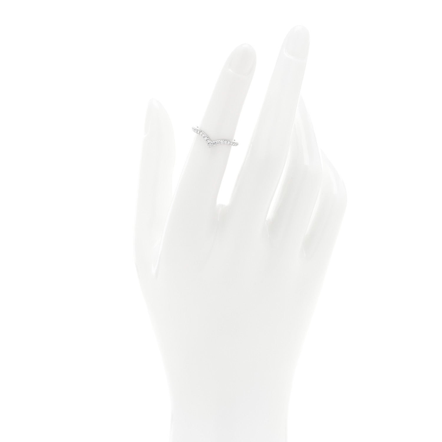 Tiffany Platinum Diamond Soleste V Band Ring 46 3.75 2 of 5