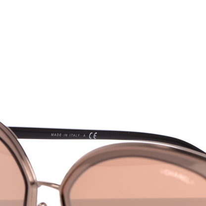 Chanel Metal Cat Eye Sunglasses 4222 Pink Gold 5 of 8