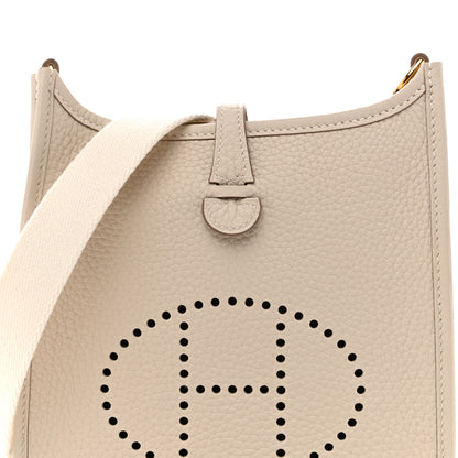 Hermes Taurillon Clemence Amazone Evelyne TPM Craie White 8 of 11