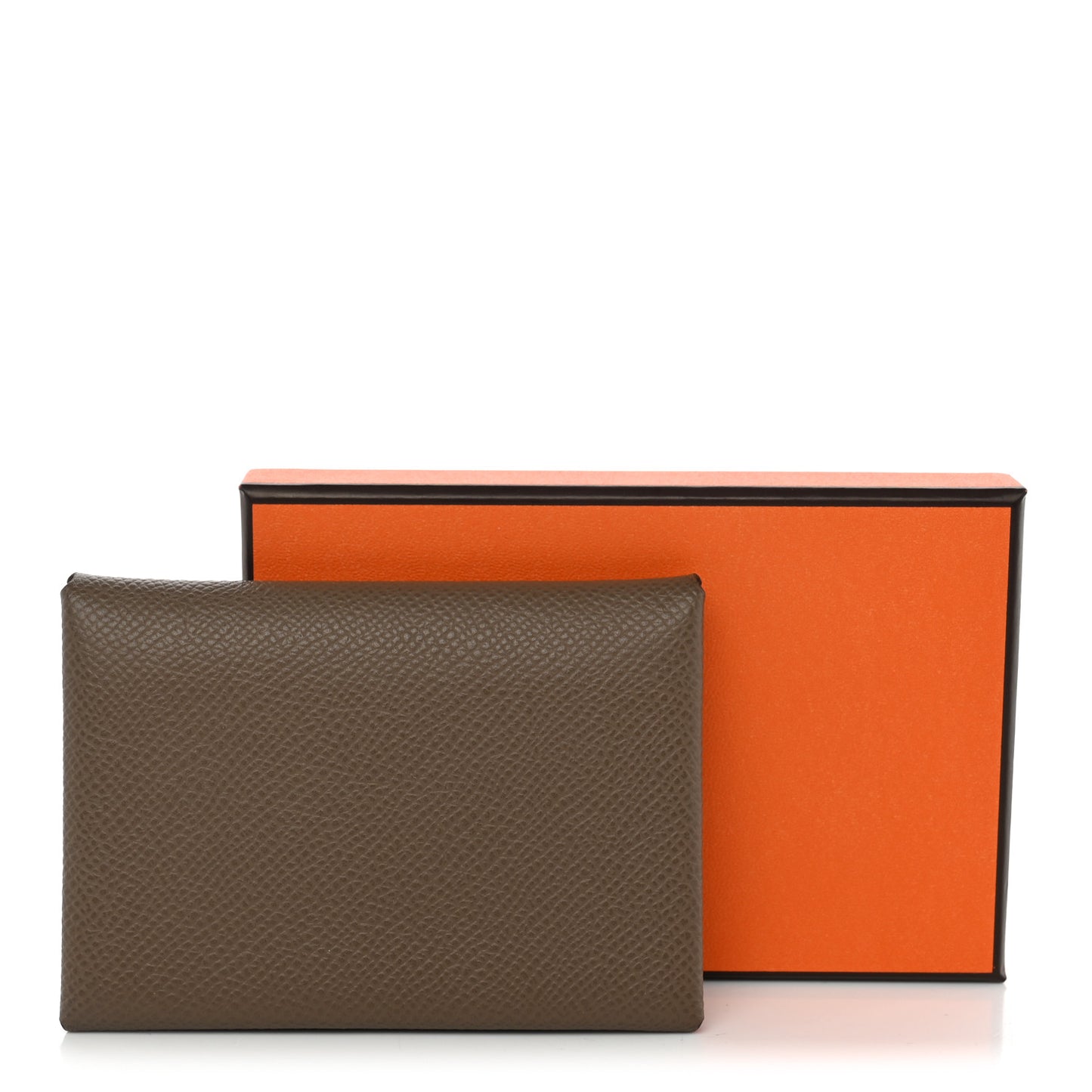 Epsom Calvi Duo Card Case Etoupe