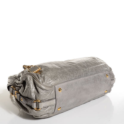 Miu Miu Vitello Lux Mini Charm Tote Grafite 4 of 8