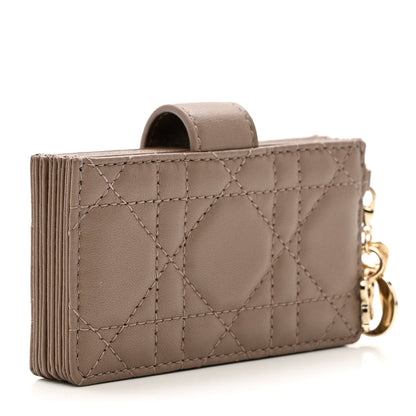 Christian Dior Lambskin Cannage Lady Dior 5-Gusset Card Holder 3 of 7