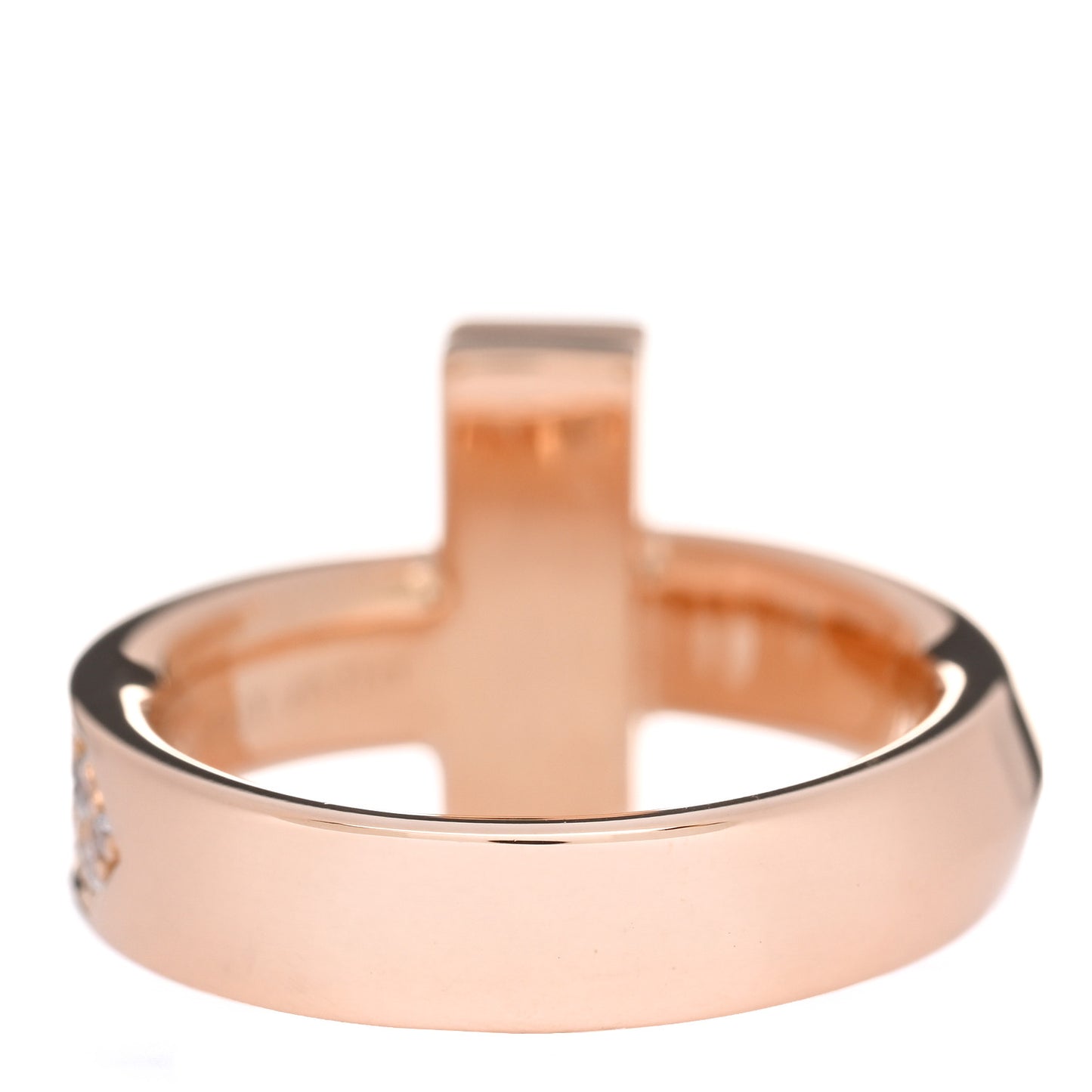 18K Rose Gold Diamond T T1 Ring 49 5