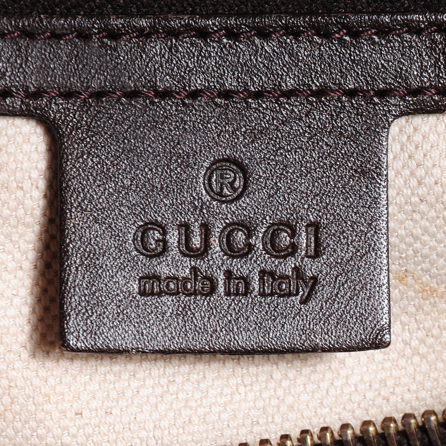 Gucci Monogram Selleria Calfskin Vintage Web Medium Boston Beige Ebony Cocoa 8 of 9