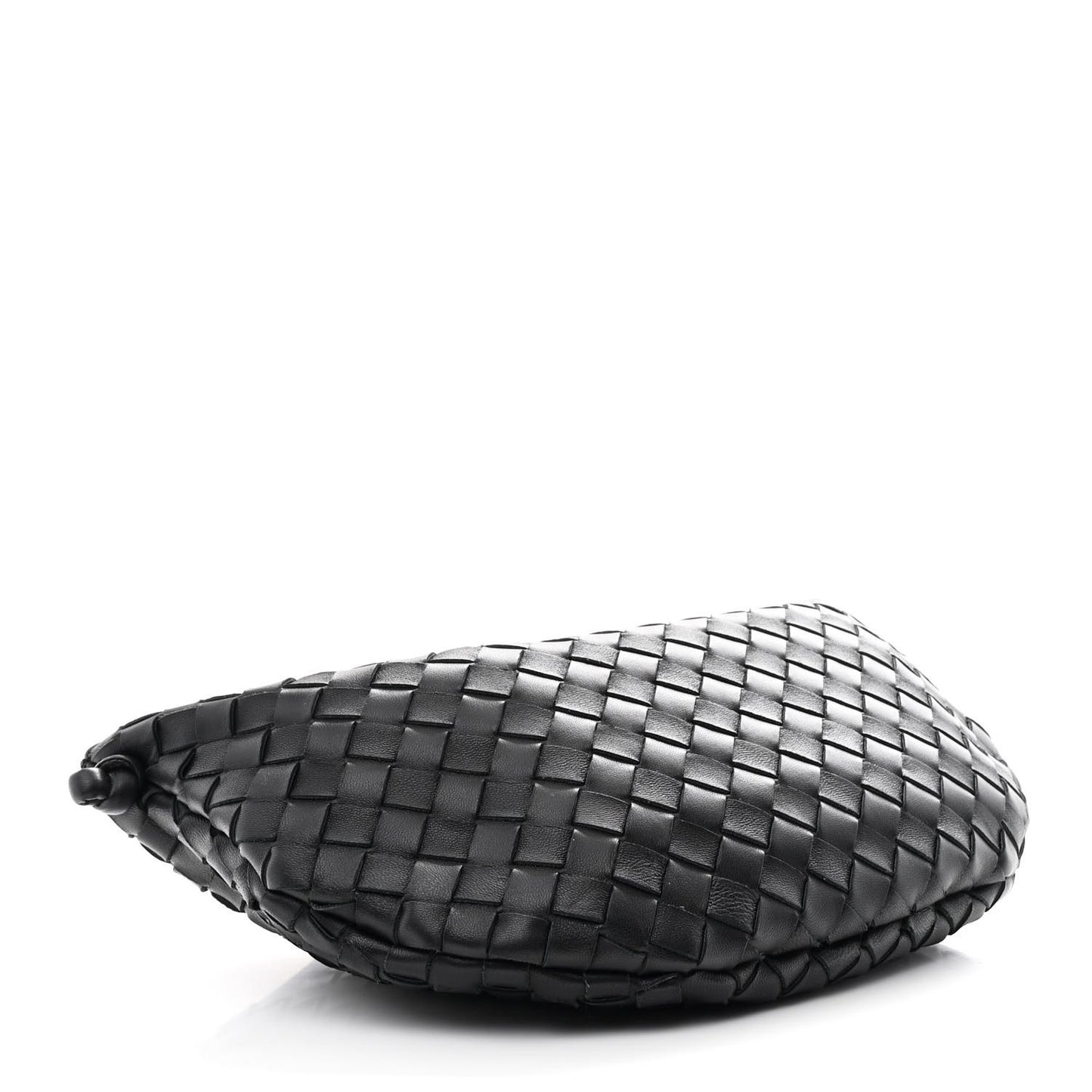 Nappa Intrecciato Medium Turn Pouch Black