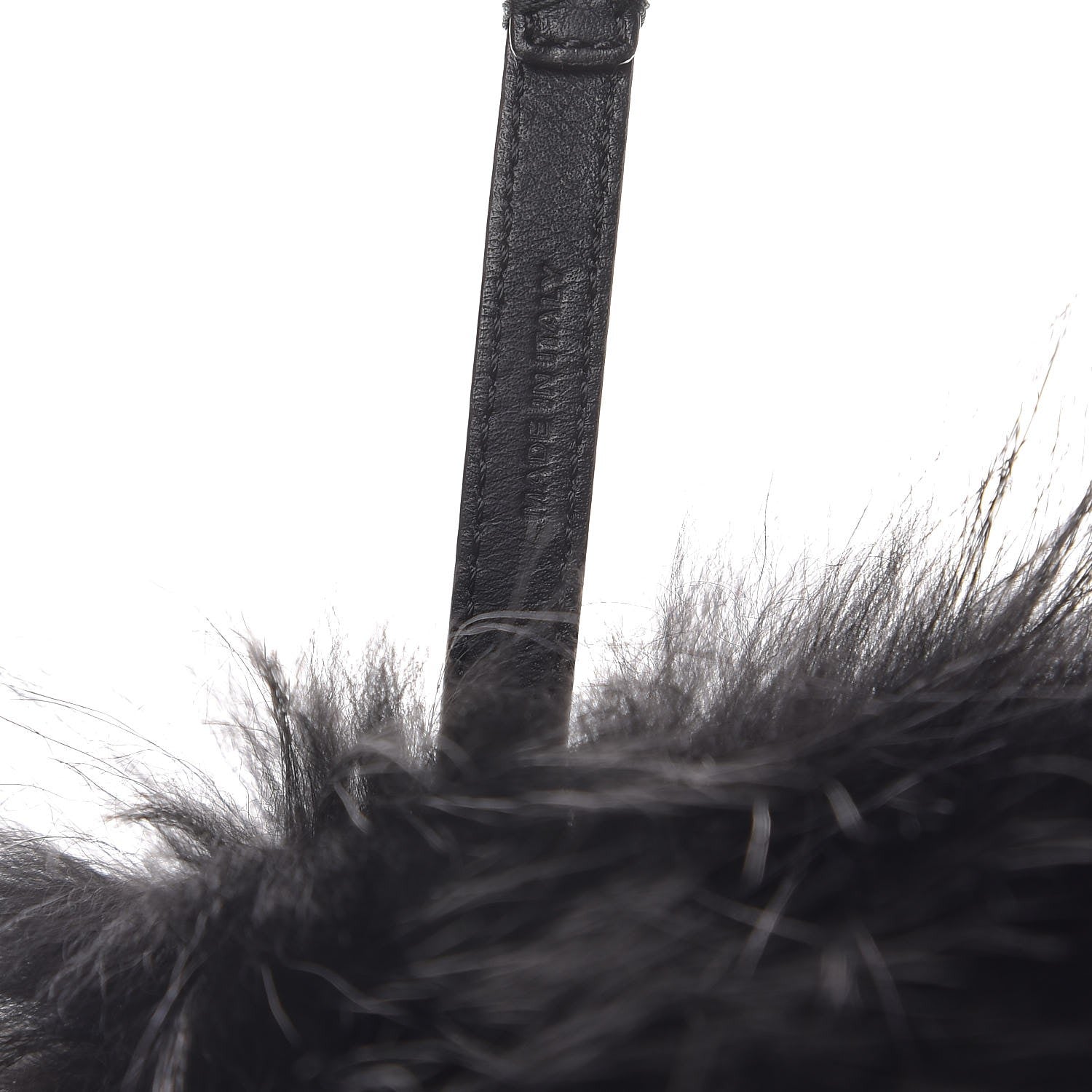 Fendi Fox Mink Rabbit Fur Vitello Flamingo Grimmy Monster Bag Bug Charm Black Giallo 3 of 4