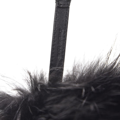 Fendi Fox Mink Rabbit Fur Vitello Flamingo Grimmy Monster Bag Bug Charm Black Giallo 3 of 4