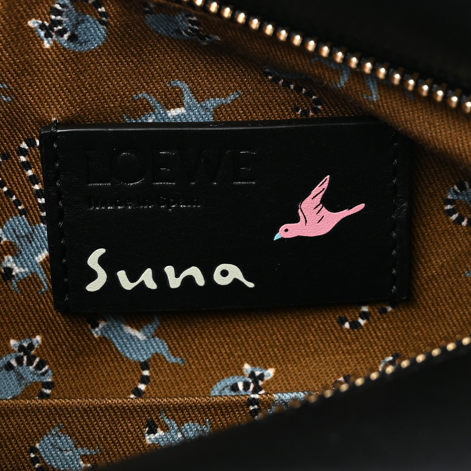 Loewe X SUNA FUJITA Satin Calfskin Small Lemur Puzzle Edge Bag
