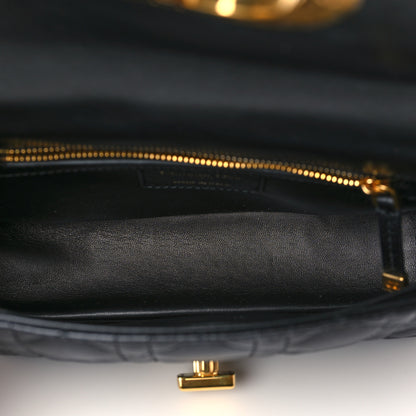Christian Dior Calfskin Cannage Small Caro Bag Black 5 of 11