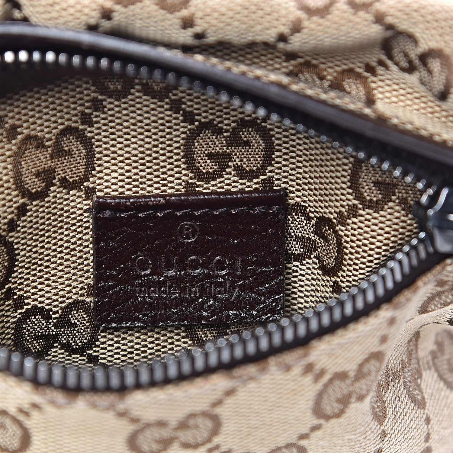Gucci GG Monogram Double Pocket Belt Bag Dark Brown 7 of 10