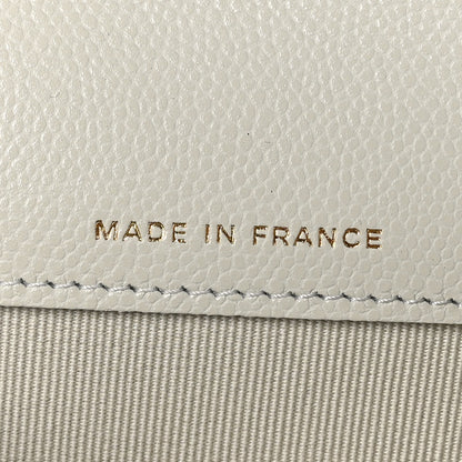 Chanel Caviar Quilted Flap Card Holder Wallet Grey 7 of 10