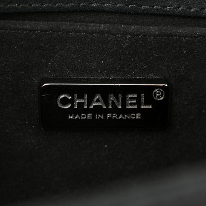 Chanel Patent Iridescent Calfskin Sequin Medium Boy Flap Bag Black 6 of 11