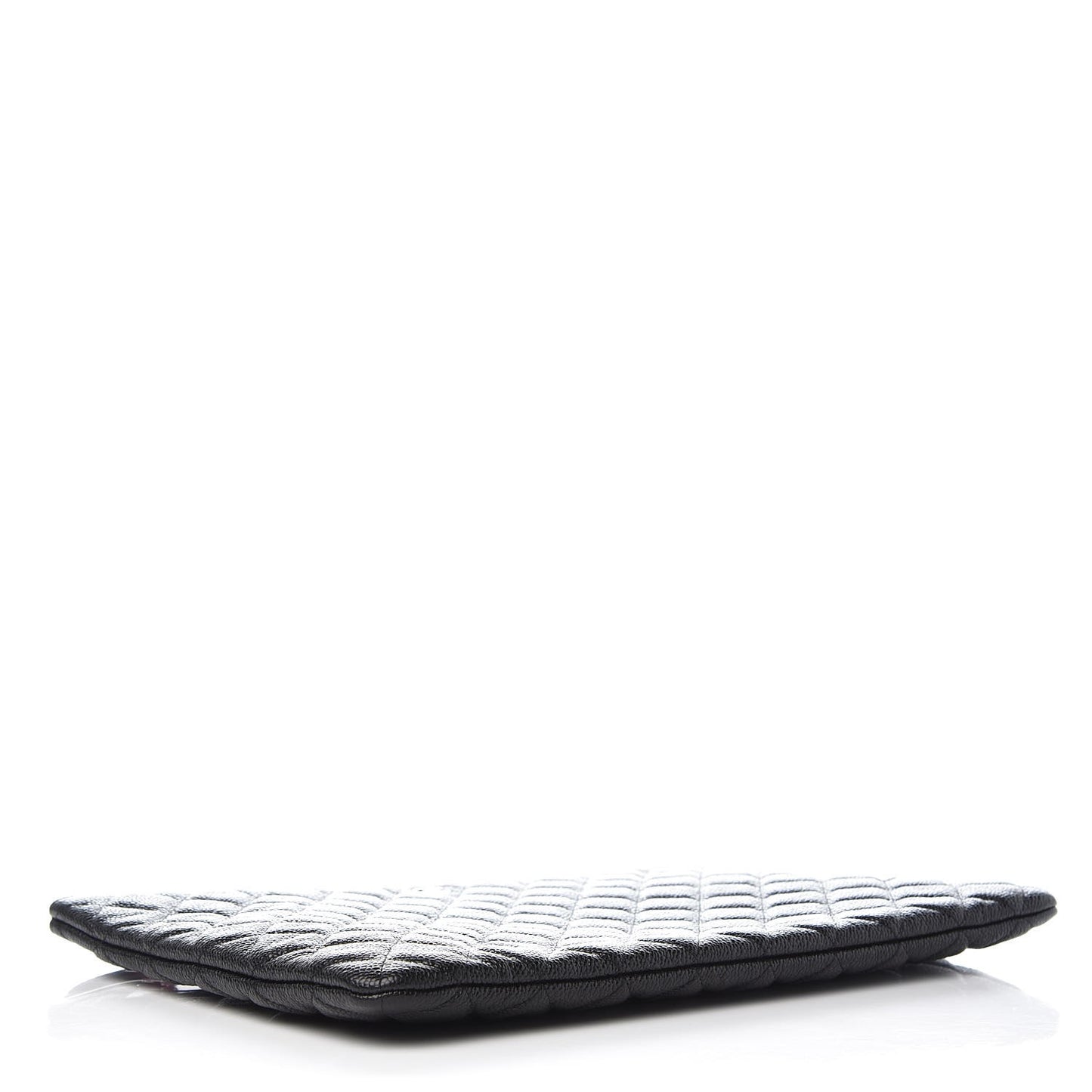 Caviar Quilted Large Cosmetic Case Black