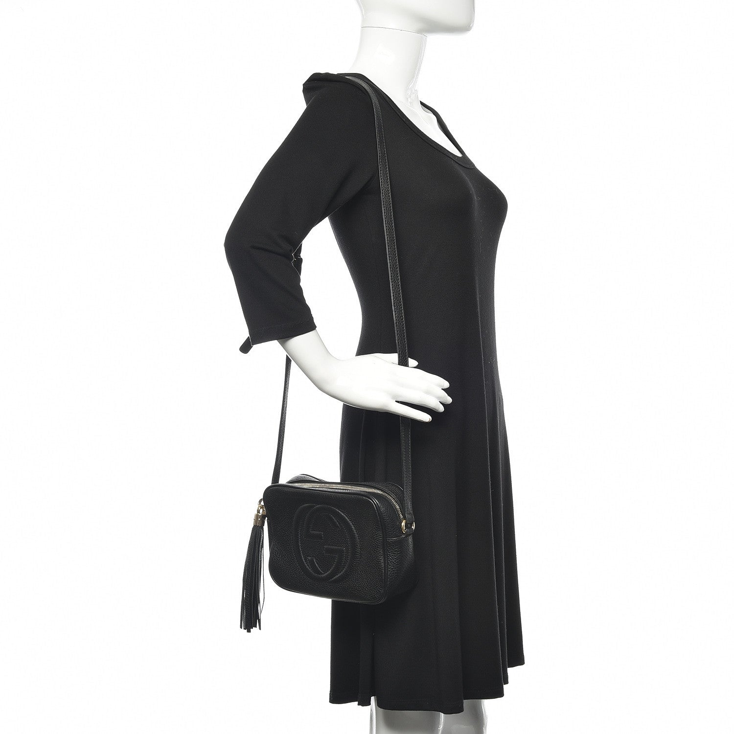 Gucci Pebbled Calfskin Small Soho Disco Bag Black 2 of 13