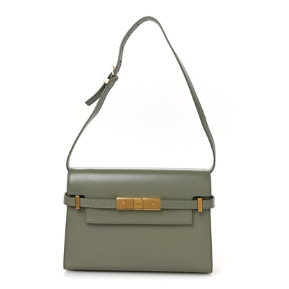 Saint Laurent Smooth Calfskin Small Manhattan Shoulder Bag Light Green 1 of 11