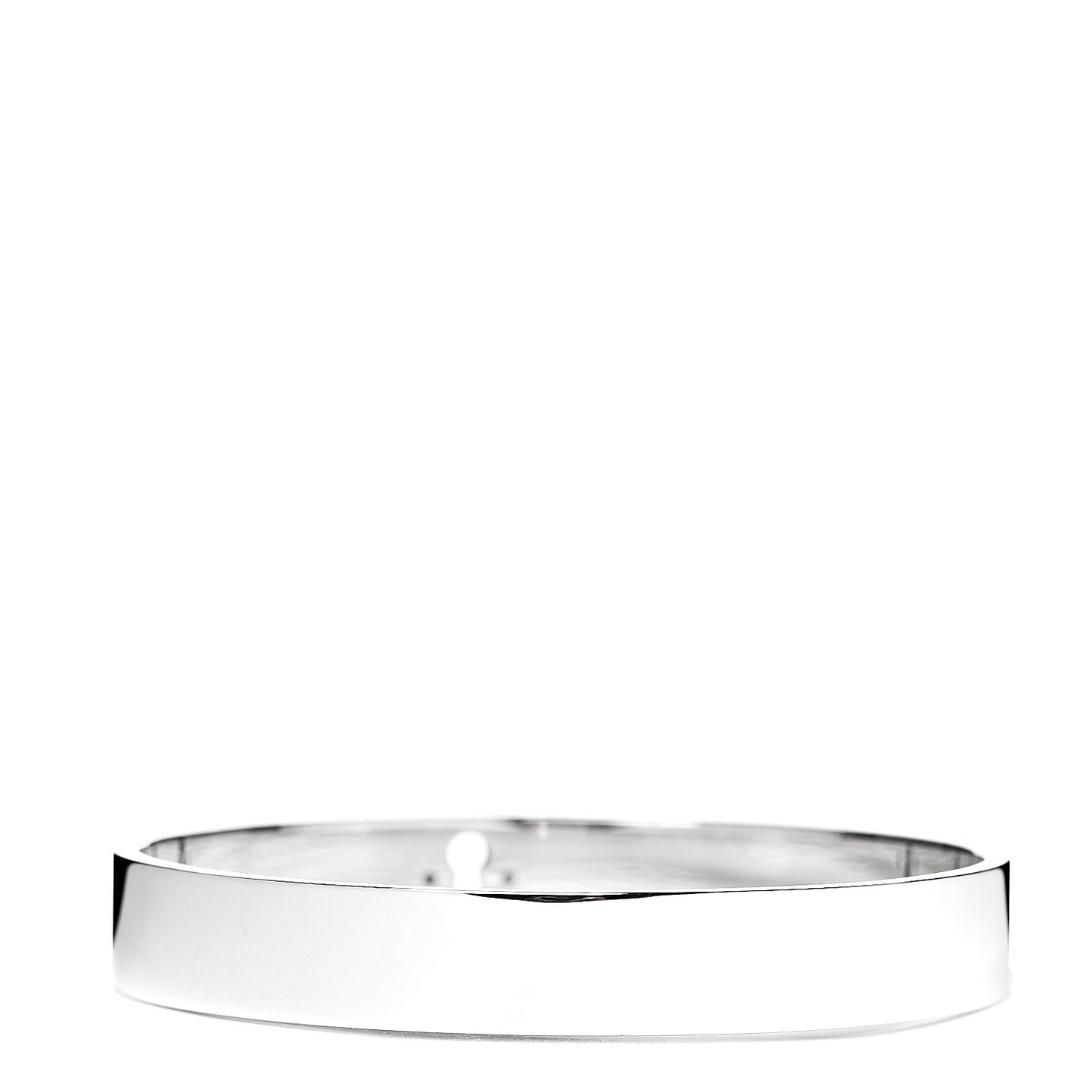 Sterling Silver Diamond Narrow Locks Bangle Bracelet