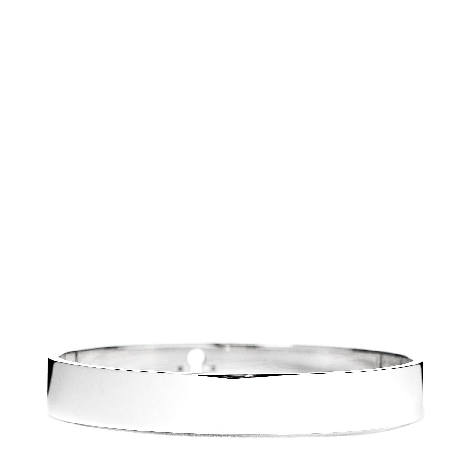 Tiffany Sterling Silver Diamond Narrow Locks Bangle Bracelet 2 of 4