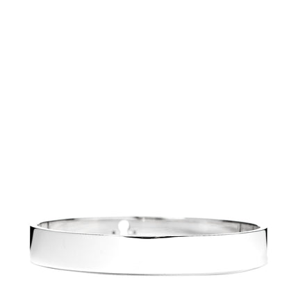 Tiffany Sterling Silver Diamond Narrow Locks Bangle Bracelet 2 of 4
