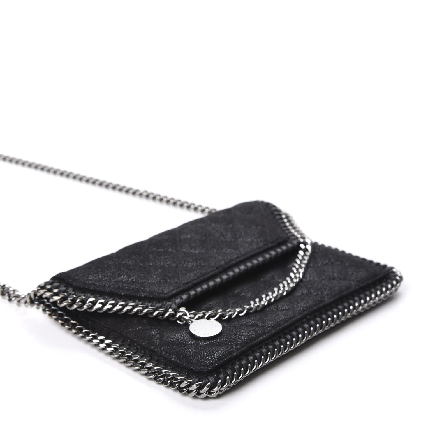 Shaggy Deer Quilted Mini Falabella Crossbody Black
