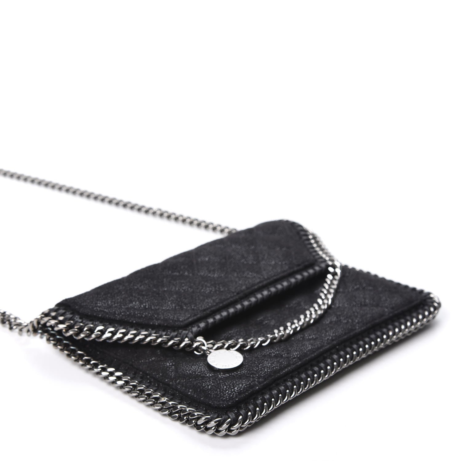 Stella McCartney Shaggy Deer Quilted Mini Falabella Crossbody Black 3 of 9