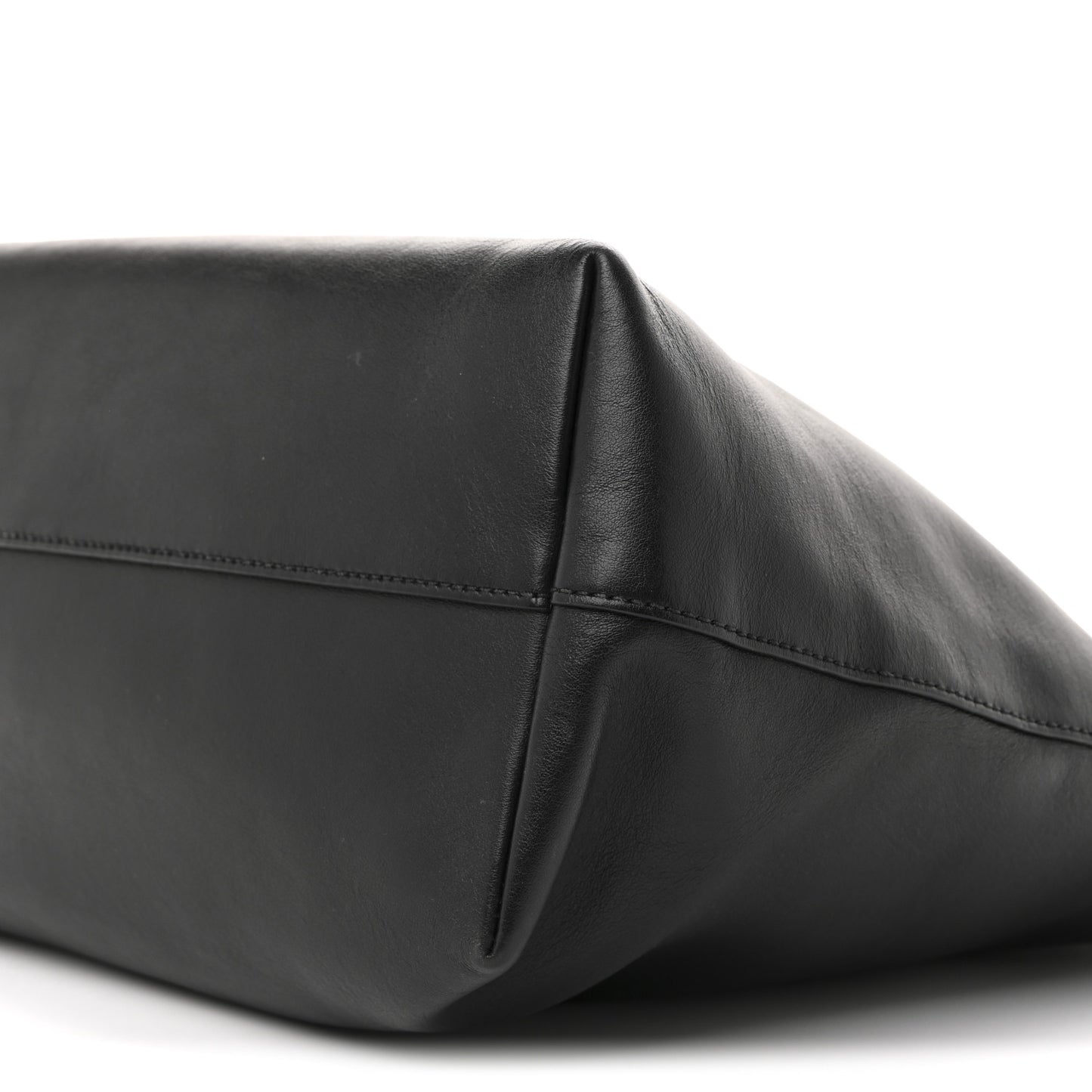 Soft Calf Shopping Tote Black