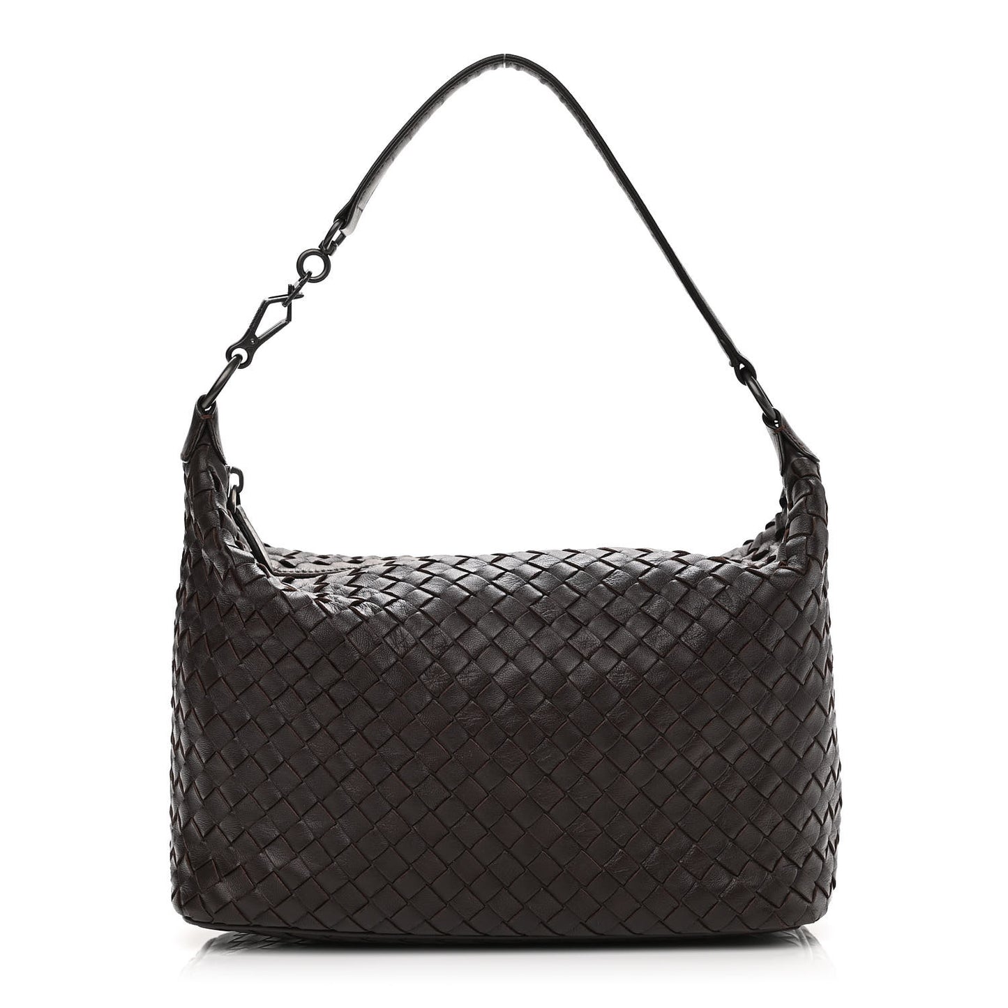 Nappa Intrecciato Small Shoulder Bag Ebano