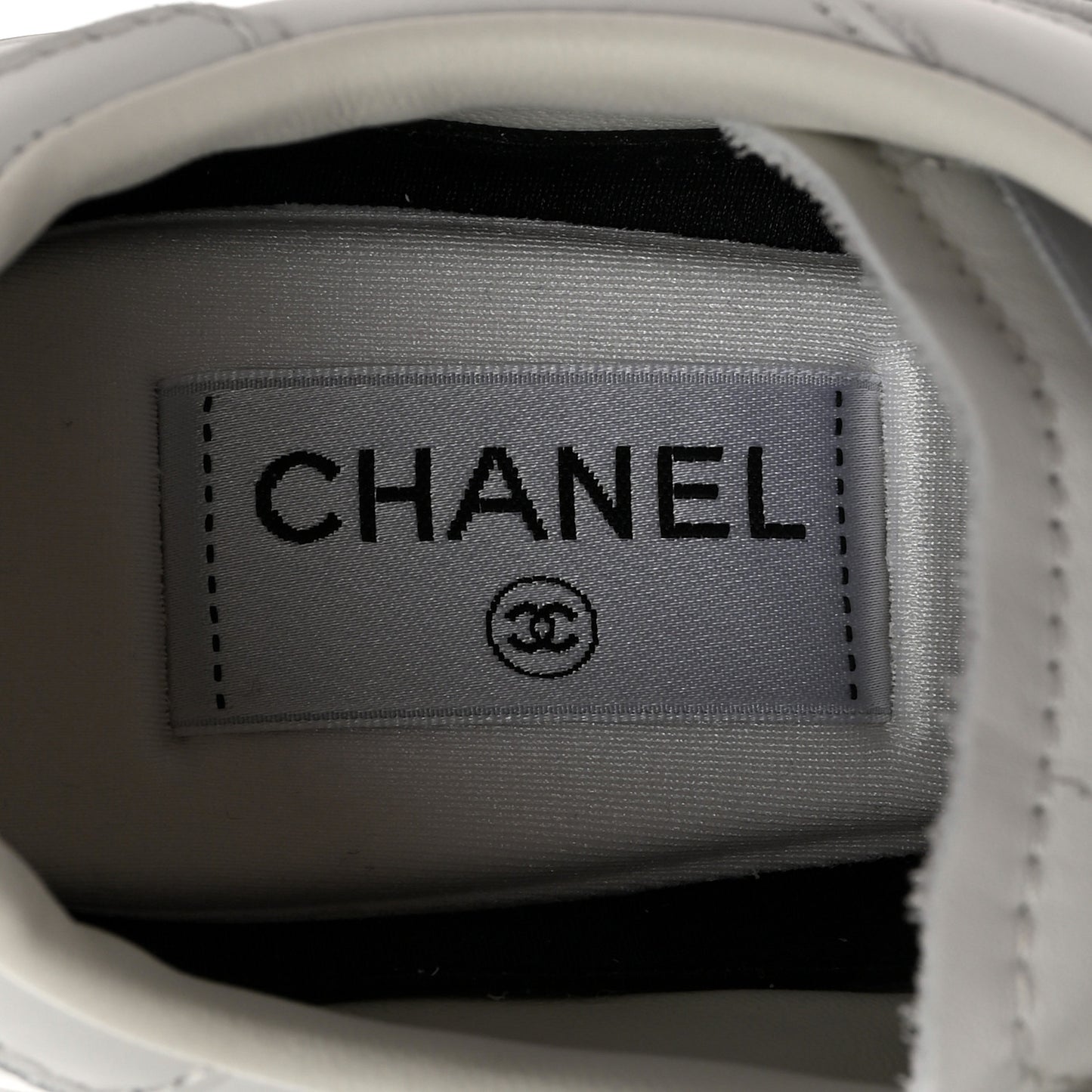 Calfskin CC Womens Sneakers 38.5 White