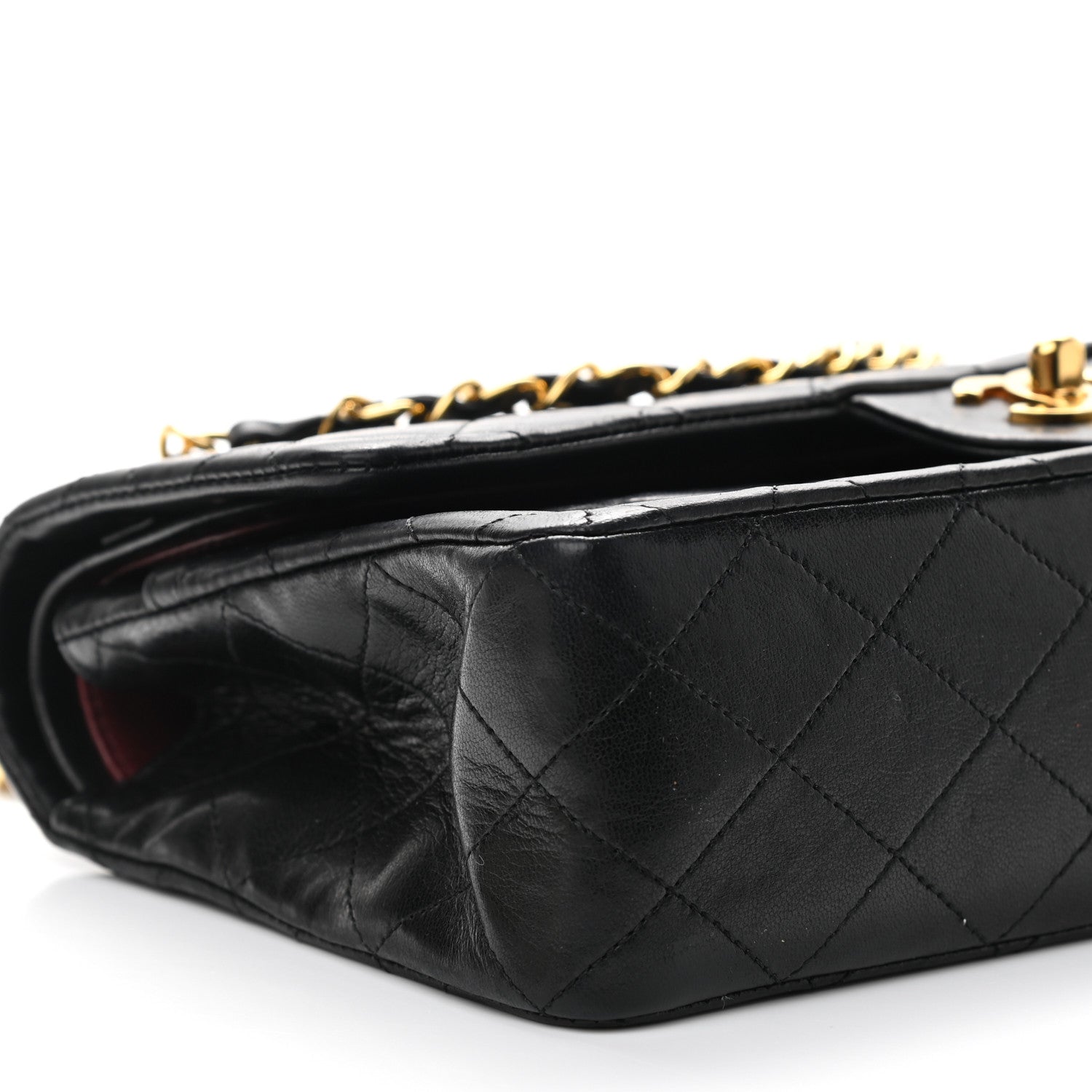 Chanel Lambskin Quilted Medium Double Flap Black 8 of 11