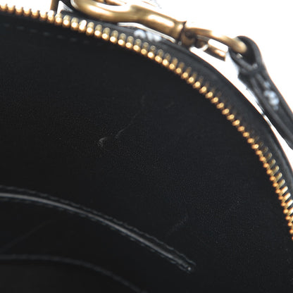 Balenciaga Calfskin Allover Logo S Ville Top Handle Bag Black White 9 of 9
