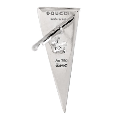 Gucci 18K White Gold Diamond Icon Asymmetric Stud Earrings 4 of 4