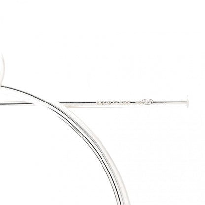 Hermes Sterling Silver MM Loop Earrings 5 of 6