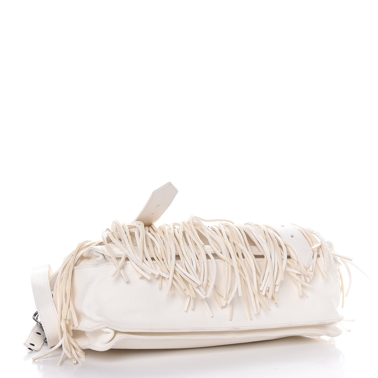 Proenza Schouler Lambskin Fringe Medium PS1 Satchel White 4 of 8