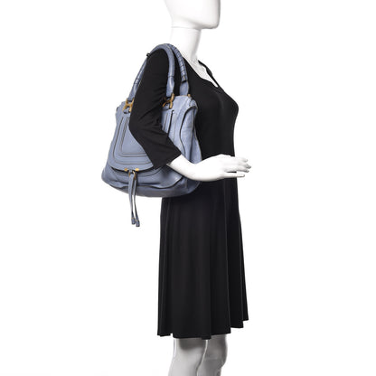 Chloe Calfskin Medium Marcie Satchel Street Blue 2 of 10